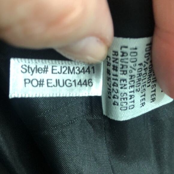 Eliza J Mesh Bodice Illusion Sleeve Fit and Flare Dress Black 10 EUC - Picture 9 of 11